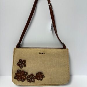 XOXO Tan and Brown New York Floral Women's Bag